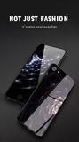 Tempered Glass Phone Case For iPhone 8 7 6 6s Plus Case Rose Floral Flower Shockproof Back Cover For iPhone 7 8 Plus Shell