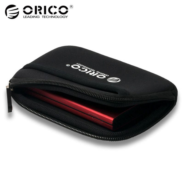 ORICO External Storage Hard Case HDD SSD Bag for 2.5 Hard Drive Power Bank USB Cable Charger Power Bank Earphone Case PHK Black