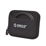 ORICO External Storage Hard Case HDD SSD Bag for 2.5 Hard Drive Power Bank USB Cable Charger Power Bank Earphone Case PHK Black