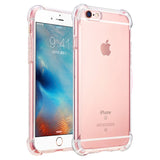 Transparent Silicone Case For iphone 6 6s hoesje funda shockproof clear tpu cover for iphone 7 X 8 plus coque etui tok