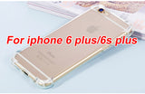 Transparent Silicone Case For iphone 6 6s hoesje funda shockproof clear tpu cover for iphone 7 X 8 plus coque etui tok