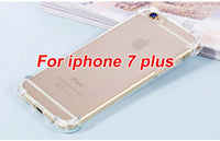 Transparent Silicone Case For iphone 6 6s hoesje funda shockproof clear tpu cover for iphone 7 X 8 plus coque etui tok