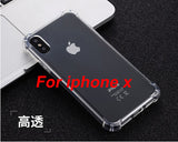 Transparent Silicone Case For iphone 6 6s hoesje funda shockproof clear tpu cover for iphone 7 X 8 plus coque etui tok