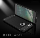 Carbon fiber silicone case for Iphone 5 6 s 7 8 plus cover for iphone x coque etui