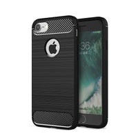 Carbon fiber silicone case for Iphone 5 6 s 7 8 plus cover for iphone x coque etui