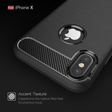 Carbon fiber silicone case for Iphone 5 6 s 7 8 plus cover for iphone x coque etui