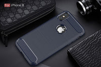 Carbon fiber silicone case for Iphone 5 6 s 7 8 plus cover for iphone x coque etui