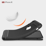 Carbon fiber silicone case for Iphone 5 6 s 7 8 plus cover for iphone x coque etui