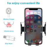 Fast Wireless Car Charger Automatic Induction Car Mount Air Vent Phone Holder Cradle for iPhone 8/ 8 Plus/ X Samsung S9 S8