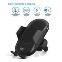 Fast Wireless Car Charger Automatic Induction Car Mount Air Vent Phone Holder Cradle for iPhone 8/ 8 Plus/ X Samsung S9 S8