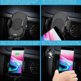 Fast Wireless Car Charger Automatic Induction Car Mount Air Vent Phone Holder Cradle for iPhone 8/ 8 Plus/ X Samsung S9 S8