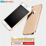 Metal Hard Phone Case For iPhone 7 8 Plus Original 3 in 1 Back Cover for iPhone 6 6s Plus X 5 5s SE s Coque