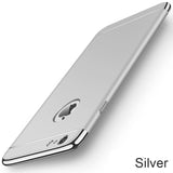 Metal Hard Phone Case For iPhone 7 8 Plus Original 3 in 1 Back Cover for iPhone 6 6s Plus X 5 5s SE s Coque