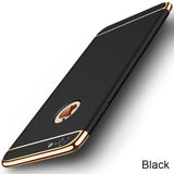 Metal Hard Phone Case For iPhone 7 8 Plus Original 3 in 1 Back Cover for iPhone 6 6s Plus X 5 5s SE s Coque