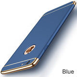 Metal Hard Phone Case For iPhone 7 8 Plus Original 3 in 1 Back Cover for iPhone 6 6s Plus X 5 5s SE s Coque
