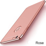 Metal Hard Phone Case For iPhone 7 8 Plus Original 3 in 1 Back Cover for iPhone 6 6s Plus X 5 5s SE s Coque