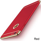 Metal Hard Phone Case For iPhone 7 8 Plus Original 3 in 1 Back Cover for iPhone 6 6s Plus X 5 5s SE s Coque