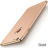 Metal Hard Phone Case For iPhone 7 8 Plus Original 3 in 1 Back Cover for iPhone 6 6s Plus X 5 5s SE s Coque