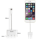 Audio Charger Adapter For Apple Lightning to 3.5mm Double Headphone Jack Adapter For iPhone X 8 7 Plus Couples Splitter