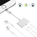 Audio Charger Adapter For Apple Lightning to 3.5mm Double Headphone Jack Adapter For iPhone X 8 7 Plus Couples Splitter