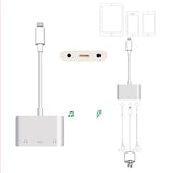 Audio Charger Adapter For Apple Lightning to 3.5mm Double Headphone Jack Adapter For iPhone X 8 7 Plus Couples Splitter