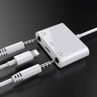 Audio Charger Adapter For Apple Lightning to 3.5mm Double Headphone Jack Adapter For iPhone X 8 7 Plus Couples Splitter