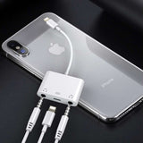 Audio Charger Adapter For Apple Lightning to 3.5mm Double Headphone Jack Adapter For iPhone X 8 7 Plus Couples Splitter