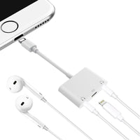 Audio Charger Adapter For Apple Lightning to 3.5mm Double Headphone Jack Adapter For iPhone X 8 7 Plus Couples Splitter