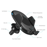 Wireless Car Charger Automatic Induction Holder for Smartphone