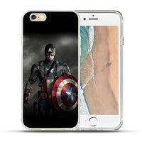 Luxury Marvel Avengers Heroes Case Coque for iPhone X 8 7 6 6S Plus 5 5S SE Case Cover for iPhone 6 6S 7 8 fundas Capinha Etui