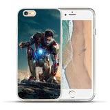 Luxury Marvel Avengers Heroes Case Coque for iPhone X 8 7 6 6S Plus 5 5S SE Case Cover for iPhone 6 6S 7 8 fundas Capinha Etui