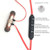Metal Sports Wireless Headphones Bluetooth Earphone Sweat Proof Earphone Magnetic Earpiece Stereo Headset for Mobile Phone