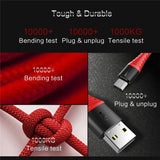 ROCK Hi-Tensile Micro USB Cable for Samsung Xiaomi Tablet Android 2A Fast USB Charging Cord Microusb Braided Charger Cable 120CM