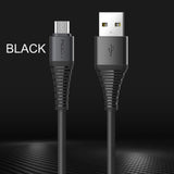 ROCK Hi-Tensile Micro USB Cable for Samsung Xiaomi Tablet Android 2A Fast USB Charging Cord Microusb Braided Charger Cable 120CM