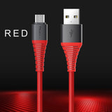 ROCK Hi-Tensile Micro USB Cable for Samsung Xiaomi Tablet Android 2A Fast USB Charging Cord Microusb Braided Charger Cable 120CM