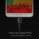 ROCK Hi-Tensile Micro USB Cable for Samsung Xiaomi Tablet Android 2A Fast USB Charging Cord Microusb Braided Charger Cable 120CM