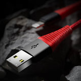 ROCK Hi-Tensile Micro USB Cable for Samsung Xiaomi Tablet Android 2A Fast USB Charging Cord Microusb Braided Charger Cable 120CM