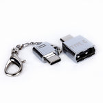 Metal Key chain Type-C Adapter Kits Micro USB To Type C & USB To Type-C OTG Converter Data Sync Charging Adapter For Samsung