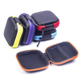 Square Earphone Wire Organizer Box Data Line Cables Storage Box Case Container Coin Headphone Protective Box 8cm