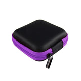 Square Earphone Wire Organizer Box Data Line Cables Storage Box Case Container Coin Headphone Protective Box 8cm