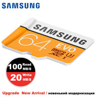 SAMSUNG Memory Card Micro SD 64gb Class 10 Microsd 32 gb 128gb SDHC/SDXC TF tarjeta carte sd 64G U3 U1 evo plus for cellphone