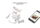 Bluetooth headset Hands stereo Earbud earphone with mic double earpiece for smartphone
