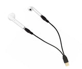 Bluetooth headset Hands stereo Earbud earphone with mic double earpiece for smartphone