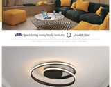 Plafonniers modernes lampe LED pour salon chambre bureau salle blanche couleur noir surface monté plafond