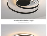 Plafonniers modernes lampe LED pour salon chambre bureau salle blanche couleur noir surface monté plafond