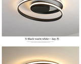 Plafonniers modernes lampe LED pour salon chambre bureau salle blanche couleur noir surface monté plafond
