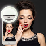 Selfie Fill LED Flash Lens Beauty Fill Light Lamp Novelty Portable Clip USB Rechargeable 36 Leds Smartphone Photo Camera Ring