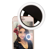 Selfie Fill LED Flash Lens Beauty Fill Light Lamp Novelty Portable Clip USB Rechargeable 36 Leds Smartphone Photo Camera Ring