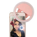 Selfie Fill LED Flash Lens Beauty Fill Light Lamp Novelty Portable Clip USB Rechargeable 36 Leds Smartphone Photo Camera Ring