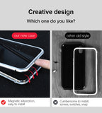 Luxury Magnetic Metal Case For coque iPhone 8Plus Case 7Plus X 8 6 S Plus Glass iPhone8 Cover etui For iPhone 7 Case carcasas